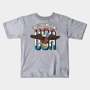 USA's bald eagle blasting fireworks on Fourth of July Kids T-Shirt